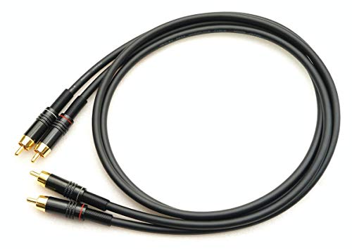 【送料無料】MOGAMI 2534 燐青銅製 赤白ライン 2本ペア RCAケーブル