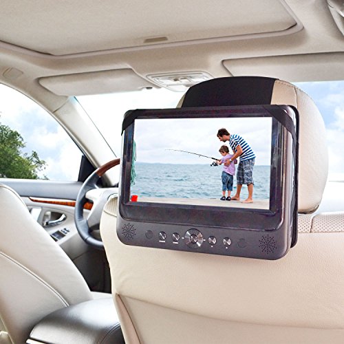 【送料無料】WANPOOL自動車後部座席ヘッドレストに乗せる車載スタンドは、Sony BDPSX910 Blu-Rayポータブルプレーヤーや他の9インチのポータブルで回転可能DVDプレーヤーに適用できる設計となっています