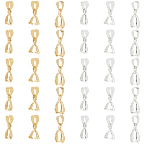 【送料無料】PH PandaHall 約120個 ブラス バチカン 留め金 ピンチベール ペンダントベール クリップ ..