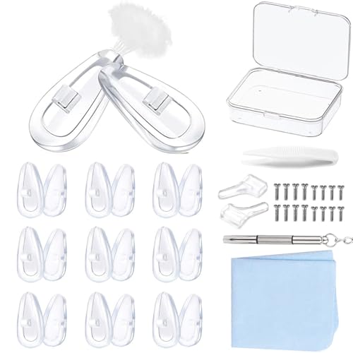 【送料無料】VSuRing 鼻パッド メガネ 鼻あて エアクッション 20個 [ネジ2種類] 柔らか ...