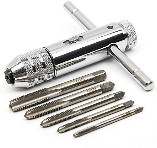 【送料無料】ドリルタップ ねじきりタップ T型 ラチェットレバー レンチ 接続 タップハンドル セット ..