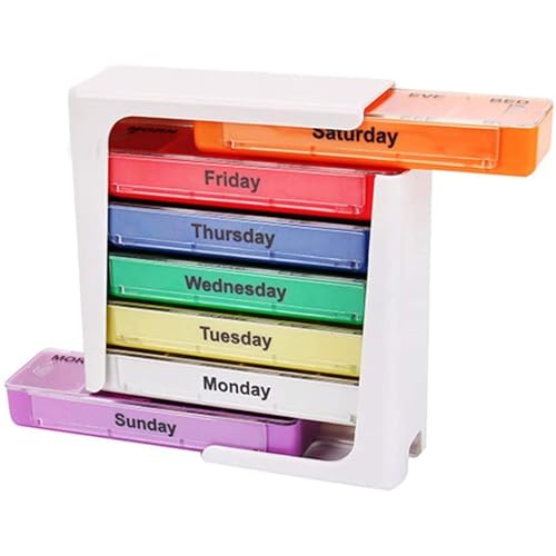 【送料無料】ピルケース 薬ケース 1週間 1日4回 携帯用 ラウンド 薬ケース 習慣薬箱 薬入れ 飲み忘れ防止 小物入れ コンパクト 大きい 錠剤管理ケース 便...