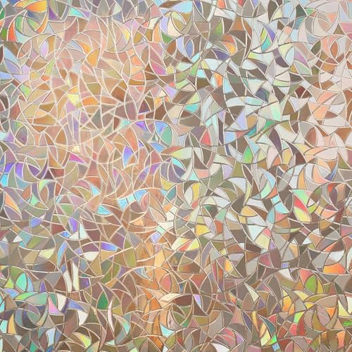 【送料無料】rabbitgoo (ラビットグー) ウィンドウプライバシーフィルム 3D レインボーウィンドウステッカー 窓の装飾ビニール ステンドガラスの窓の装飾