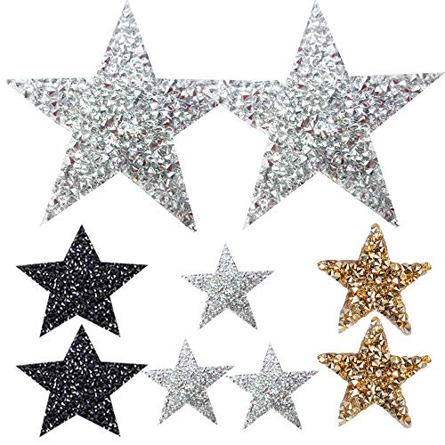 【送料無料】星スパンコールモチーフ キラキラ星形スパンコール 衣服パッチ 星形のモチーフ クリスタル..