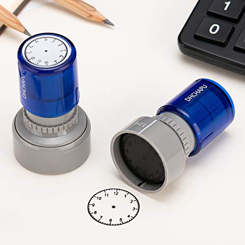 【送料無料】アナログ時計スタンプ・12時間・直径25mm・浸透印：黒色インク
