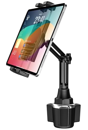 【送料無料】woleyi 車載 タブレット カップホルダー 伸縮アーム 車 ドリンクホルダー用 タブレット ス..