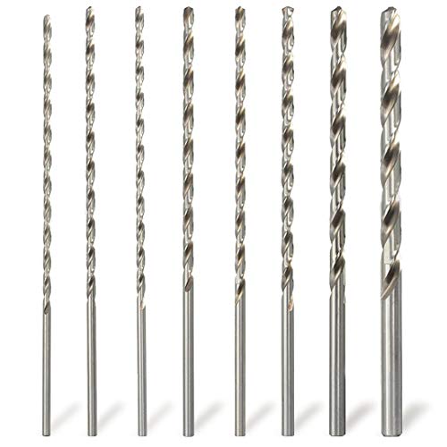 【送料無料】SeonFook 8本セット ツイストドリル 長さ200mm ストレートハンドル 丸軸 ツイストドリル 高速鋼 4-10mm 掘削工具 電動工具 鉄工用ドリルセット