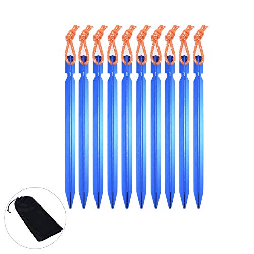 【送料無料】MARUFANG テント ペグ Yペグ 軽量 ジュラルミン製 収納袋付き キャンプ 設営用具 10個セット