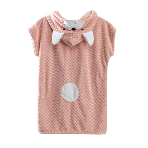 【送料無料】[TDIOSN] バスローブ 子供 キッズ 男女兼用 吸水生地 フード付き 前開きボタン 100cm〜130cm