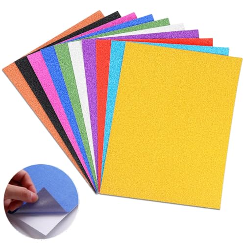 【送料無料】fogman スポンジシート グリッターシート 工作 手芸 裏面シール クラフト 混合1 ...