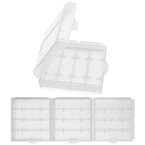 【送料無料】単四 単三 電池ケース 4個入り 透明 単3と単4電池両用 単三電池 単四電池 乾電池 充電池 収納ケース 仕切り 保管 ケース ボックス 携帯便利