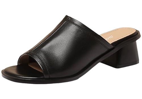 【送料無料】[Missmo] ミュール サンダル レディース 太ヒール ミュールサンダル レッチアッパーミュール チャンキーヒール ビーチサンダル 歩きやすい サボ おしゃれ スリッパ 美脚 フェミニン デイリー 夏 オフィスサンダル