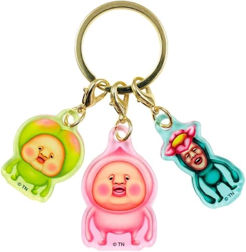 【送料無料】[ティーズファクトリー] 3チャームキーホルダー こびとづかん3チャームキーホルダー キ ...