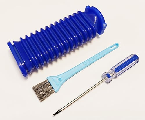 【送料無料】掃除機青いホース蛇腹の交換 ダイソン Dyson V6 V7 V8 V10 V11の付属品と互換性があります ソフトベルベットローラーサクションヘッドの青いホースの交換部品 [並行輸入品]