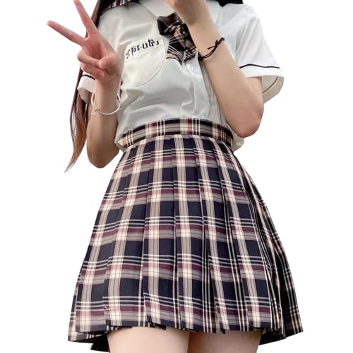 【送料無料】[WEJUB] 女子制服 学生服 JKスカート高校生かわいい人気マルチカラーオプション 42CM プリーツスカート スクールリボン 2点セッ JK制服 可愛い 清純 スクールスカート