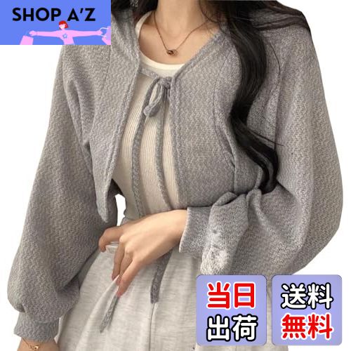 【送料無料】[Viktrui] カーディガン レディース 夏 薄手 ショート丈 サマーカーディガン UVカット 日焼け防止 冷房対策防寒 レディース パフスリーブ長袖夏用かーデガン通勤紫外線対策