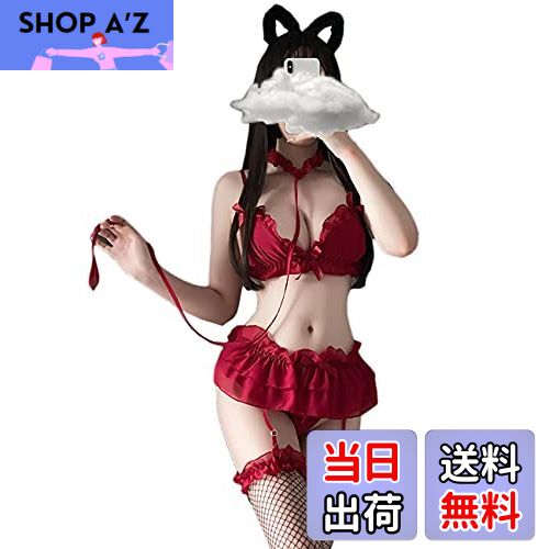 【送料無料】[qianqu] ガーターベルトセット下着 女性 セクシーレース下着調節可能ガーターセット(スト..