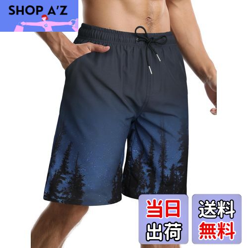 【送料無料】水着 メンズ サーフパンツ 夏 海水パンツ 膝丈 ボードショーツ スイムウェア 水陸両用 通..