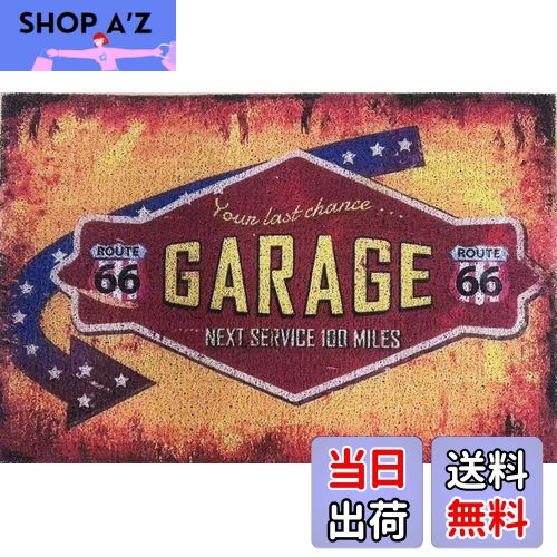 【送料無料】speed mao アメリカン ヴィンテージ風 雑貨 ガレージ 玄関マット 屋外 土足用 色：バリエーション、サイズ：40cm×60cm
