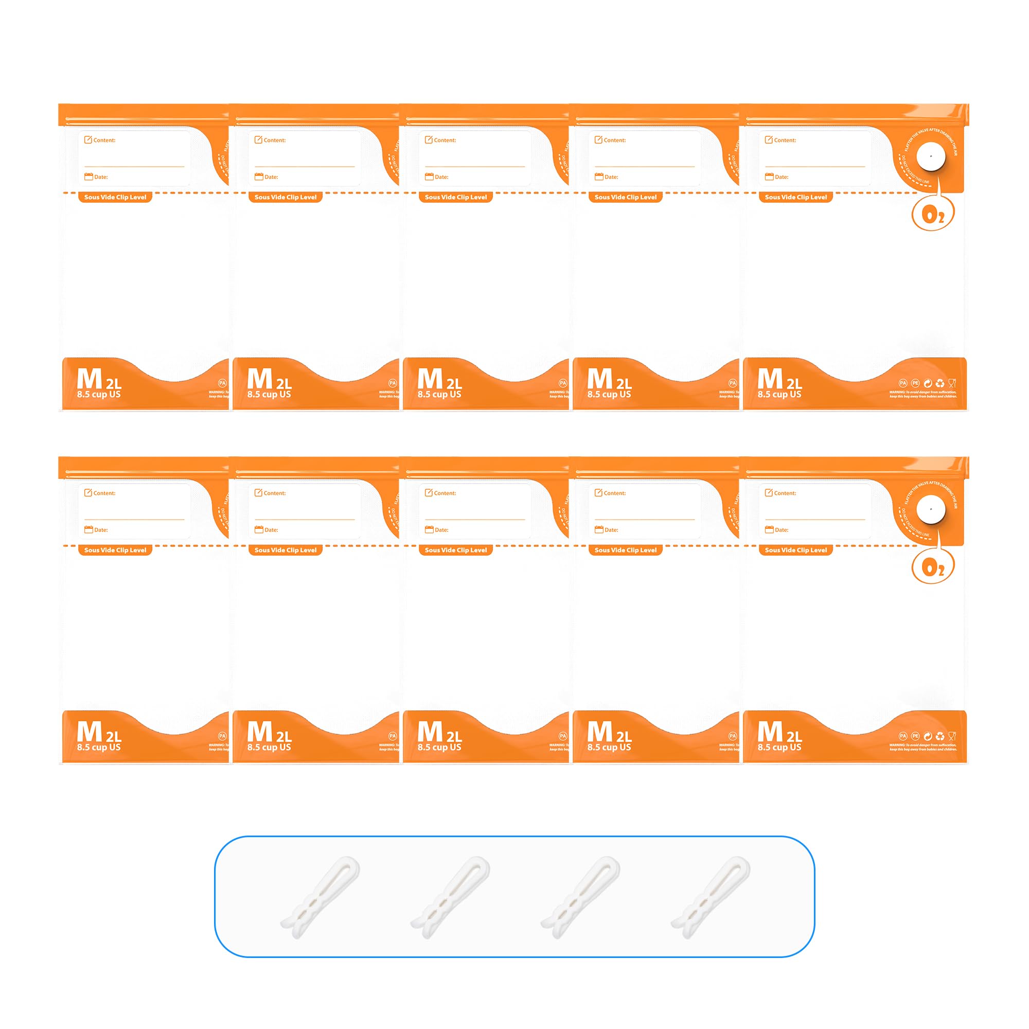 【送料無料】Homsanistor バルブ真空パック 真空袋 PA&PE材質 二重チャック 鮮度長持ち 真空調理セット..