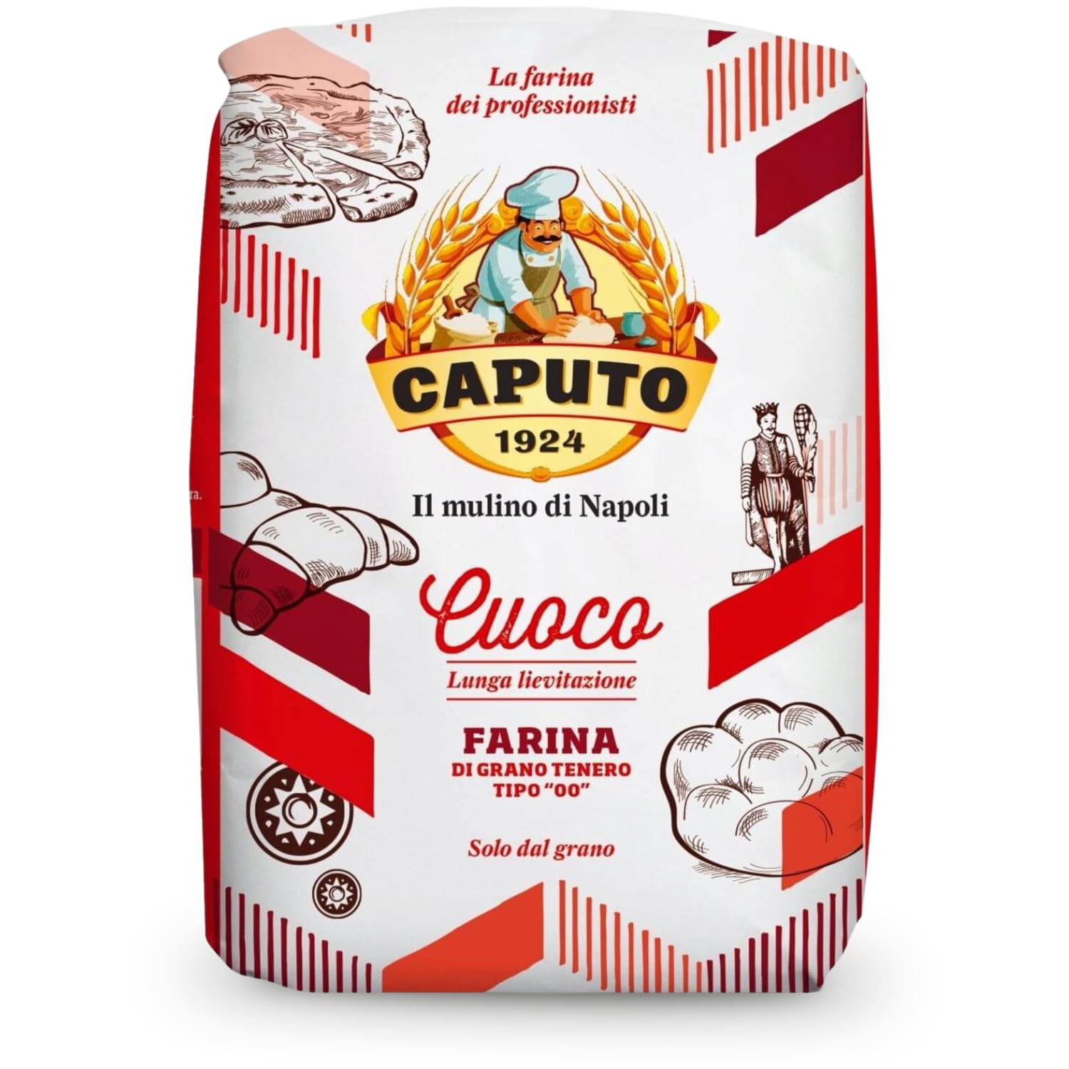 【送料無料】CAPUTO(カプート) サッコロッソ クオーコ 1kg 1袋 サイズ：1キログラム (x 1)