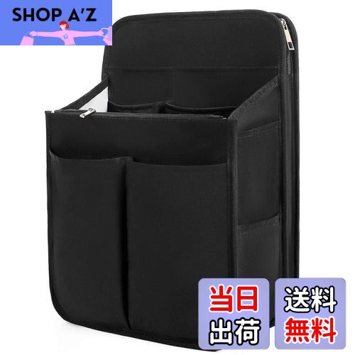 【送料無料】VANCORE バッグインバッグ リュック 底板付き 縦型 バックインバック 大きめ リュックインバッグ 縦 インナーバッグ 中身整理 軽量 メンズ 通勤 旅行 ブラック L アップグレード版