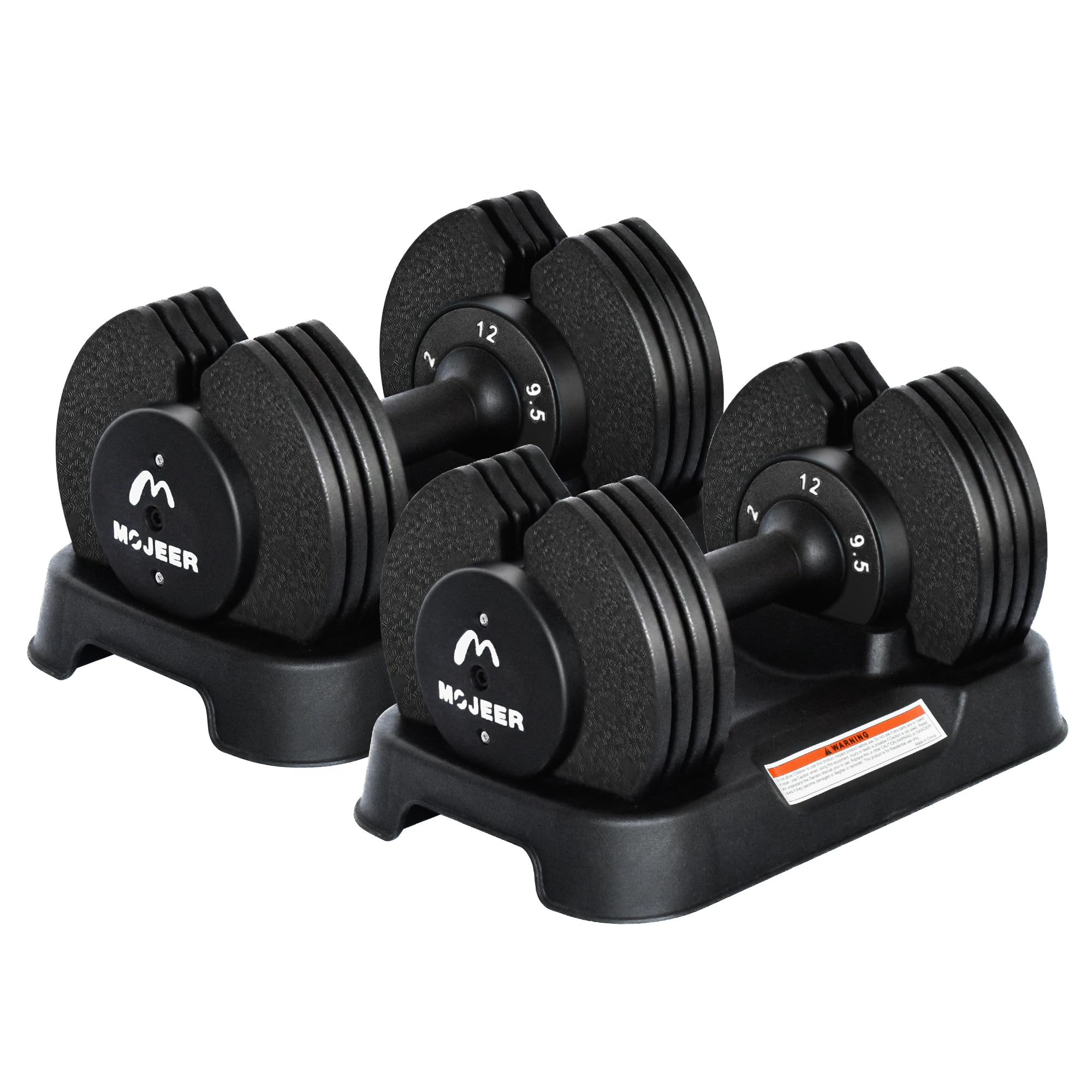 【送料無料】MOJEER ダンベル 可変式 12kg 2個セット アジャスタブルダンベル 2~12kg 5段階調節 1秒で..