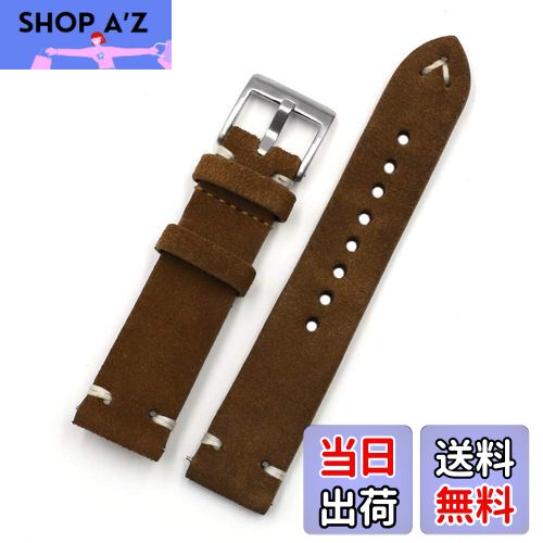 【送料無料】[Onthelevel] スエードヴィンテージレザーウォッチバンドクイックリリースストラップ18mm ..