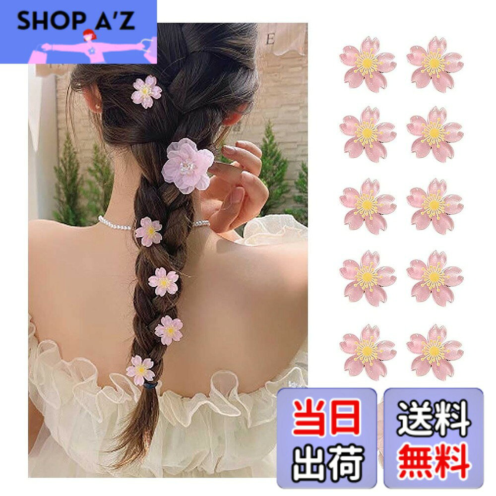 【送料無料】ヘアクリップ ミニ 組み合わせパック 色：桜＋椿