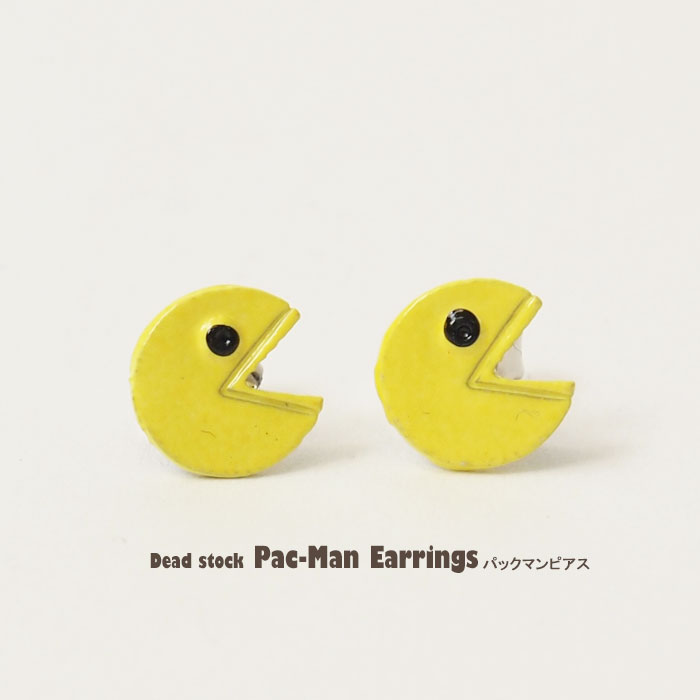 ピアス デッドストック ビンテージ レディース ゲームセンター 80年代 80's レトロ アクセサリー イヤリング パックマンピアス メール便OK 送料無料メ...