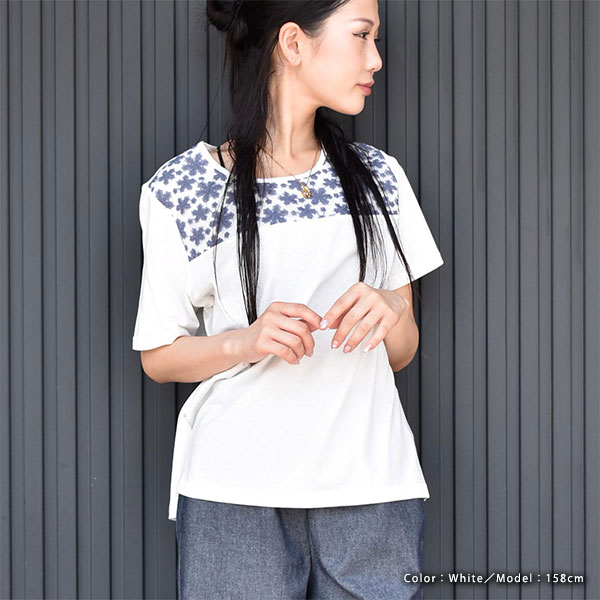 楽天市場】ボタニカル柄(柄刺繍)(トップス|レディース 楽天市場】ボタニカル柄(柄刺繍)(トップス|レディース