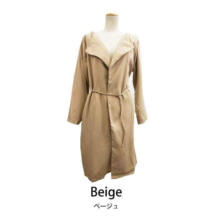トレンチコート スプリングコート コート アウター 羽織り 無地 長袖 キレカジ フォーマル ポケット付き レディース ベージュ ライトベージュ 宅配便送料無料 メール便不可 Sal1