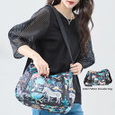 TRUBE ショルダーバッグ レディース バッグ BAG 斜め掛け ファスナー開閉 総柄 サファリ アニマル 動物 キリン しまうま チーター 鳥 バード きれ...