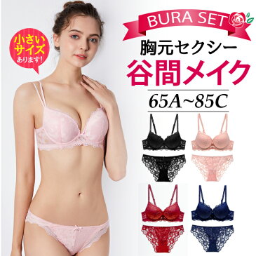 【送料無料】ブラジャー ショーツ セット ブラセット ブラジャー 小胸 盛れる 谷間 レース セクシー 小さいサイズ かわいい 上下セット 20代 30代 40代 ブラ ブラジャー 大きいサイズ Aカップ 黒 ブラック ベージュ 赤 インナー 下着 女性 レディース