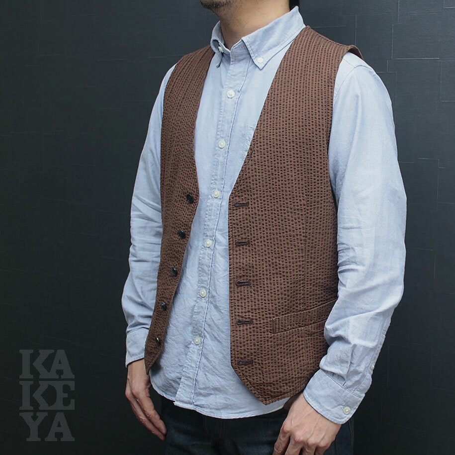 ∞KAKEYA JEANS∞ -made in japan-シアサッカー ベストkakeya-jeans-sucker-vest