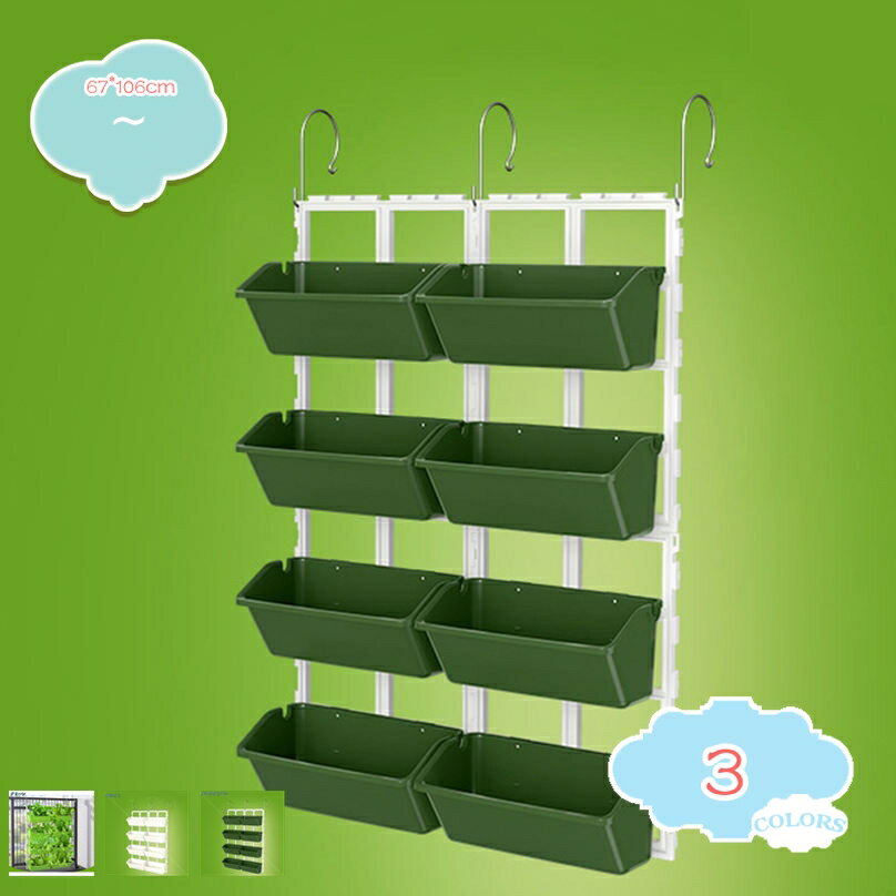 2000円OFFクーポン フラワースタンド 組み立て式 多層 ベランダ菜園 壁掛け 8つの盆 ベランダ野菜植え..