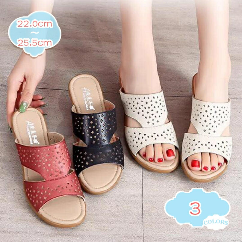 厚底ウェッジヒール レディース 4.5cmヒール 大きいサイズ リラックスサンダル 柔らかい 美脚 夏靴 スリッパ おしゃれ 軽量 歩きやすい サボ カジュアル ミュール 痛くない 滑り止め 綺麗 shopcp
