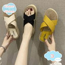 300円OFFクーポン ウエッジソール スリッパ レディース女性 歩きやすい 快適 涼しい 美脚 かわいい 厚底サンダル 5cmヒール つっかけ サボミュール ...