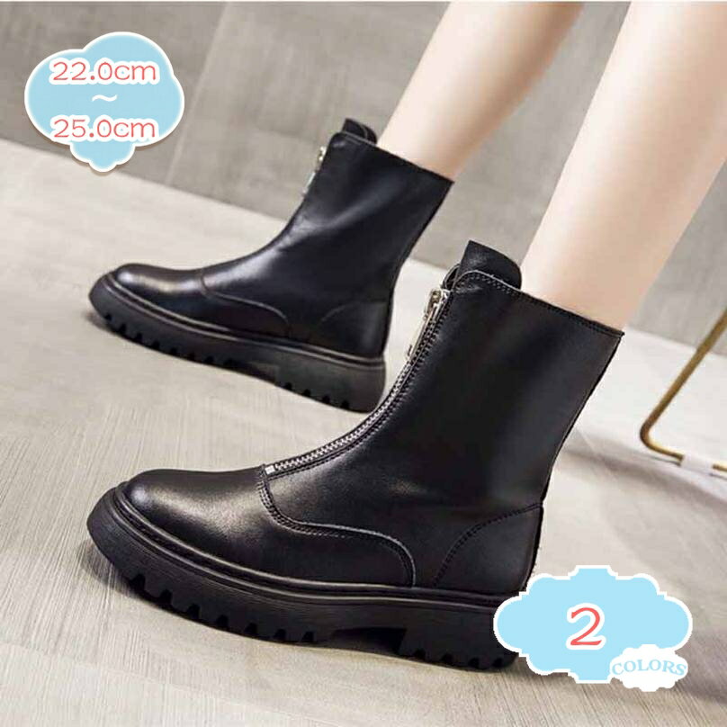 500円OFFクーポン レディース 厚底靴 ショートブーツ 太ヒール ファスナー 滑り止め オシャレ エレガント コスプレ 大きいサイズ 通勤 オフィス ワークブーツ ローヒール 美脚 疲れにくい 同窓会 shopcp