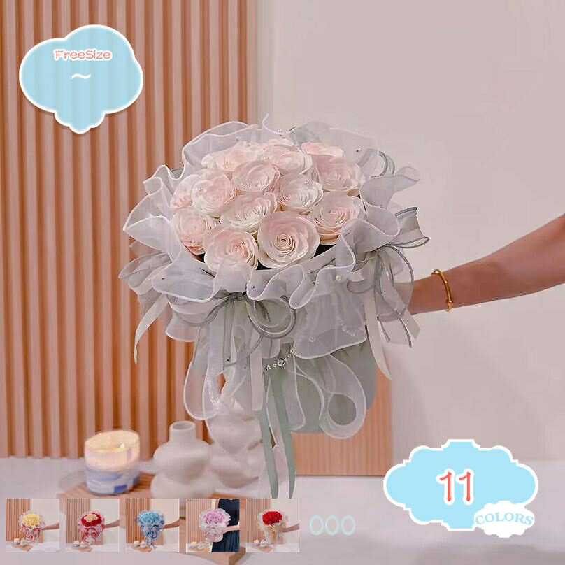 500円OFFクーポン ソープフラワー 花束 母の日 敬老の日ギフト 誕生日プレゼント 石鹸花 造花ブーケ 枯れない花 記念日 結婚祝い 開店祝い 退職 送別 卒業式 贈り物 フラワーギフト 女性 造花 妻 結婚式 オシャレ 先生 卒業 卒園式 卒部式 shopcp