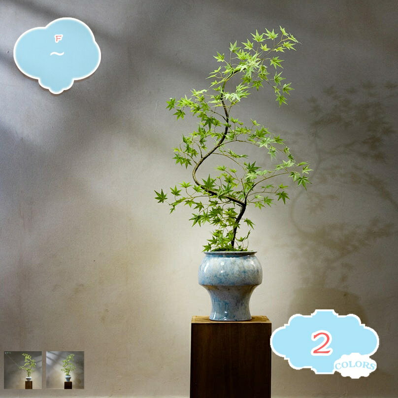 人工観葉植物 フェイクグリーン 卓上 現代的な装飾 インテリア 室内緑化 オフィス デコレーション 店舗装飾 リビング ナチュラル 自然な姿 細い枝に繊細な葉 茂る外観 枯れない フェイクグリーン 陶器鉢 人工盆栽 楓の木 shopcp