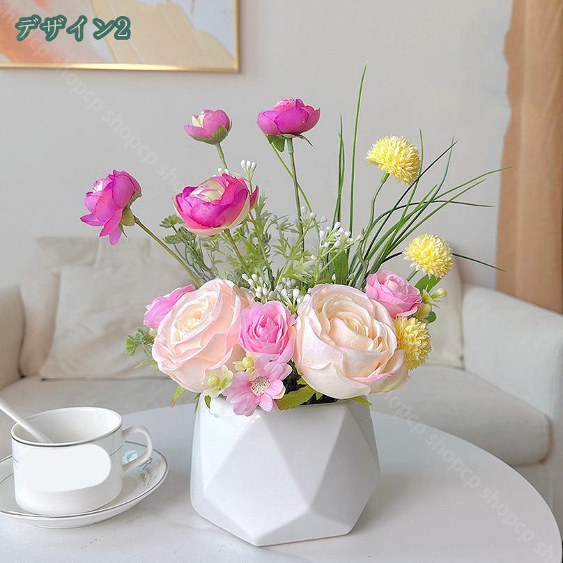 500円OFFクーポン 造花 フェイクフラワー 枯れない花 人工観葉植物 花束 ブーケ シルク製造花 アートフラワー 装飾 本物そっくり インテリア 撮影用小物 飾り物 プレゼント 母の日 敬老の日 お見舞い お礼 お詫び リビングルーム shopcp