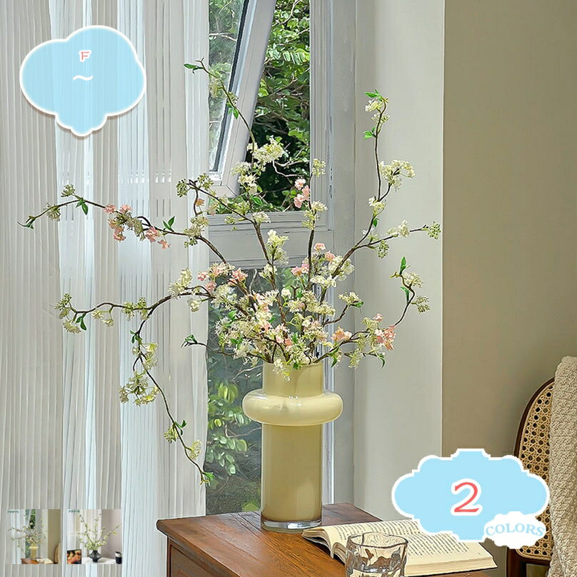 Leafy Plants - 1000円OFFクーポン 造花 ブーケ 花束 アレンジメント インテリア 花瓶付き 観葉植物 インテリア飾り 装飾小物 置物 室内装飾 雪柳 生け花 家の装飾 工芸品 装飾用 かわいい インテリアグリーン インテリア飾り 引っ越し祝い プレゼント shopcp