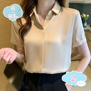 800円OFFクーポン ブラウス ワイシャツ カッターシャツ レディース ドレスシャツ 半袖 無地 通勤 就活 オフィス 事務服 ビジネス ユニフォーム ノーアイロン 形態安定 ストレッチ 新生活 カジュアル 通気性よい 着痩せ おしゃれ シフォンシャツ shopcp