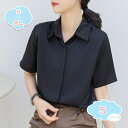 800円OFFクーポン レディース シャツ 半袖 ブラウス カジュアル 折り襟 おしゃれ 着痩せ 春物 カットソー プルオーバー フォーマル レディース 事務服...