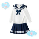 800円OFFクーポン 子供服 女の子 セットアップ ガールズ 長袖シャツ プリーツスカート 上下 2点セット スカート スーツ カジュアル フォーマル セーラ...