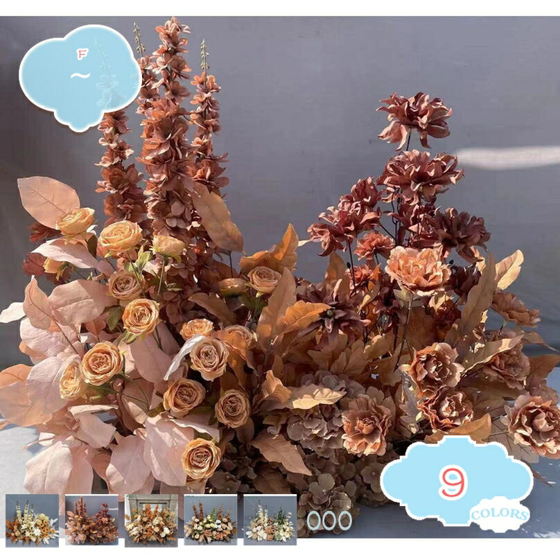 2000円OFFクーポン フェイクフラワー ローズ造花 枯れない花 シルクフラワー 茎付き ウェディングセン..