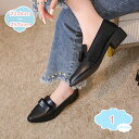 300円OFFクーポン パンプス ローファー レディース ポインテッドトゥ 4cmヒール 履きやすい 通勤 カジュアル 黒 卒業式 入学式 春 秋 リボン スリ...