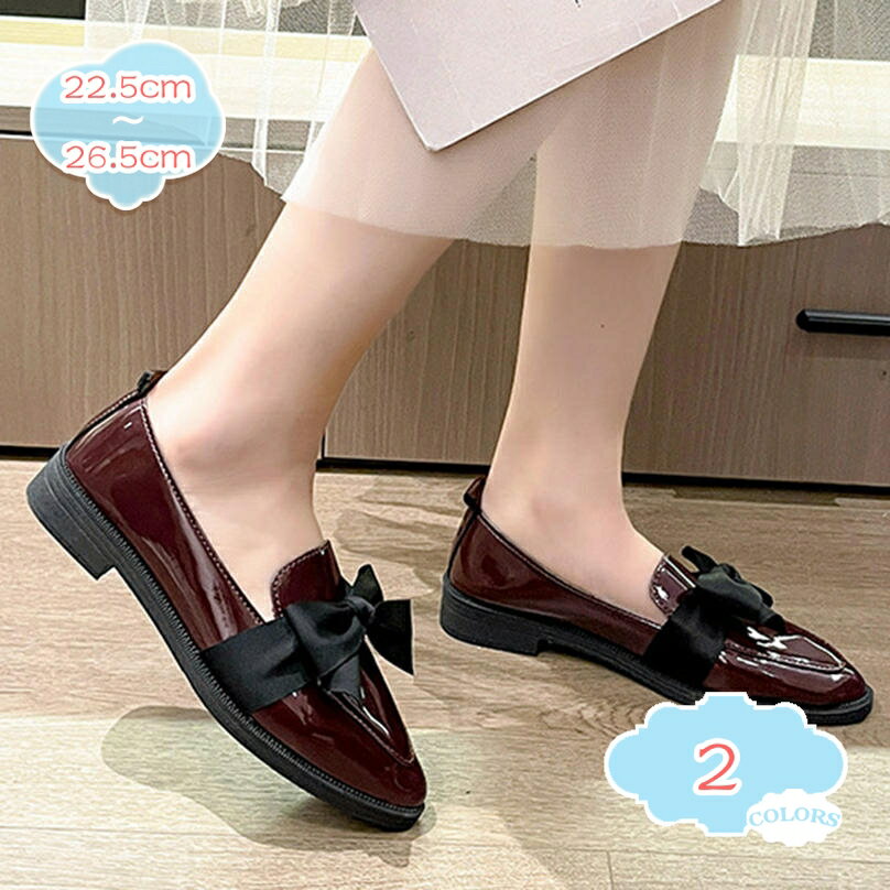 300円OFFクーポン レディース 太ヒール ローファー 黒 スリッポン ローヒール 3cmヒール 通勤 オックスフォード 痛くない 脱げない 歩きやすい 美脚 大きいサイズ 疲れにくい とんがりトゥ リボン フォーマル 走れる オフィス 通学 学生靴 shopcp