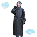 800円OFFクーポン ロング丈 レインコート ツバ付き 通勤 レディース ポケット付き 前開きジッパー レインポンチョ 防水 リュック対応 メンズ ユニセック...